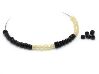 Rocailles Perlen 4 mm in schwarz 300 Stück
