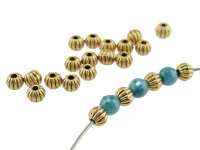 Zwischenperlen in antik goldfarben 6 mm 20 Stück