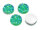 grün-blaue Cabochons Eiskristalle gold funkelnd 12 mm 4 Stück
