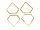 Messingverbinder in Diamantenform in goldfarben 6 Stück