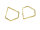 Messingverbinder in Diamantenform in goldfarben 6 Stück
