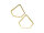 Messingverbinder in Diamantenform in goldfarben 6 Stück