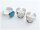 4 Ring Rohling silberfarben für 14 mm Cabochon