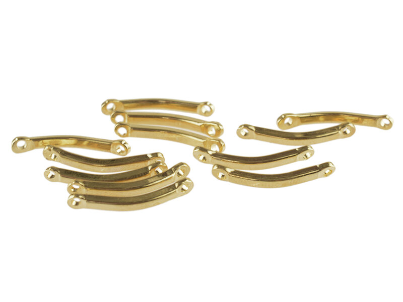 schlichte Verbinder aus Messing in goldfarben 10 Stück