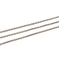Gliederkette Messing antik Bronze, verlötet, 2 x 1,5...