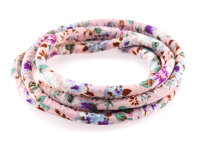 dickes Band mit Blumenmuster in rosa 1 m