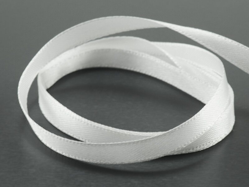 Satinband in weiß 6 mm 20 m