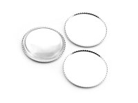 10 Fassungen silberfarben für 18 mm Klebeperlen