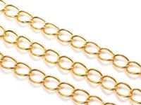 2 m Gliederkette in goldfarben, groß