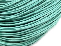 2 m echtes Lederband aqua 2 mm