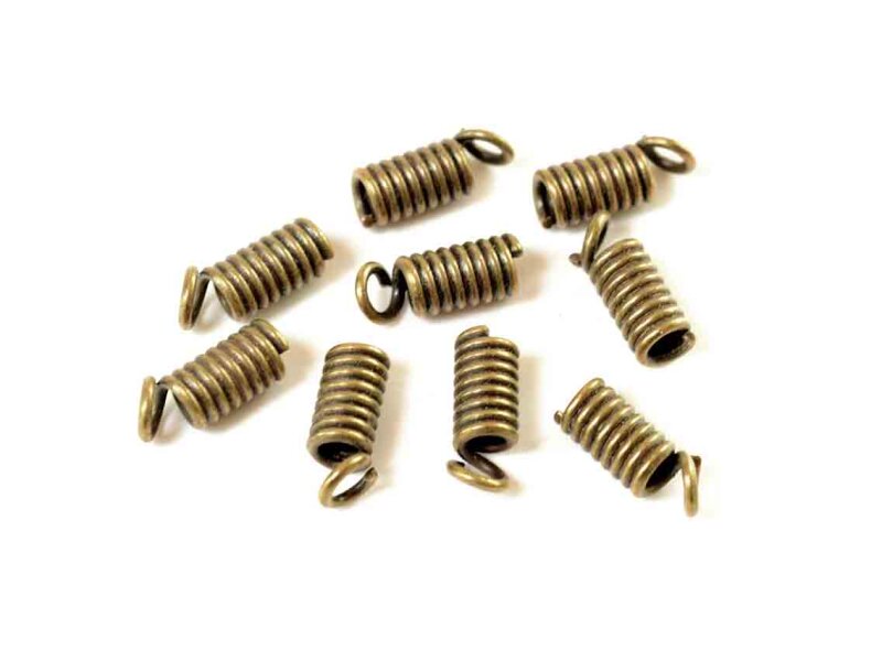 Endkappen für 2,3mm Bänder in antik Bronze 40 Stück