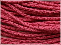 2 m Kunstlederband geflochten pink