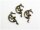 5 kleine Elfen im Mond in antik Bronze